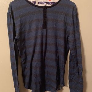 Urban Outfitters Blue Black Ringer Shirt BDG